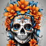 Vibrant Catrina Skull - Fiesta of Colors