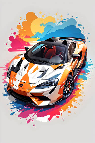 Colorful Speedsters: Artistic Maclaren Rendition