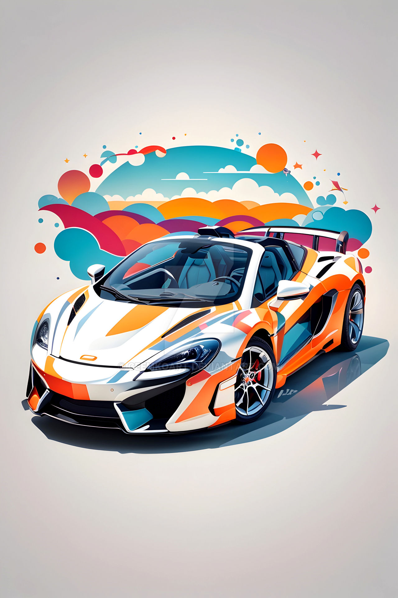 Deviantart Cars Dynamic Elegance: Vibrant Maclaren Car Art by CeemkoArt on DeviantArt
