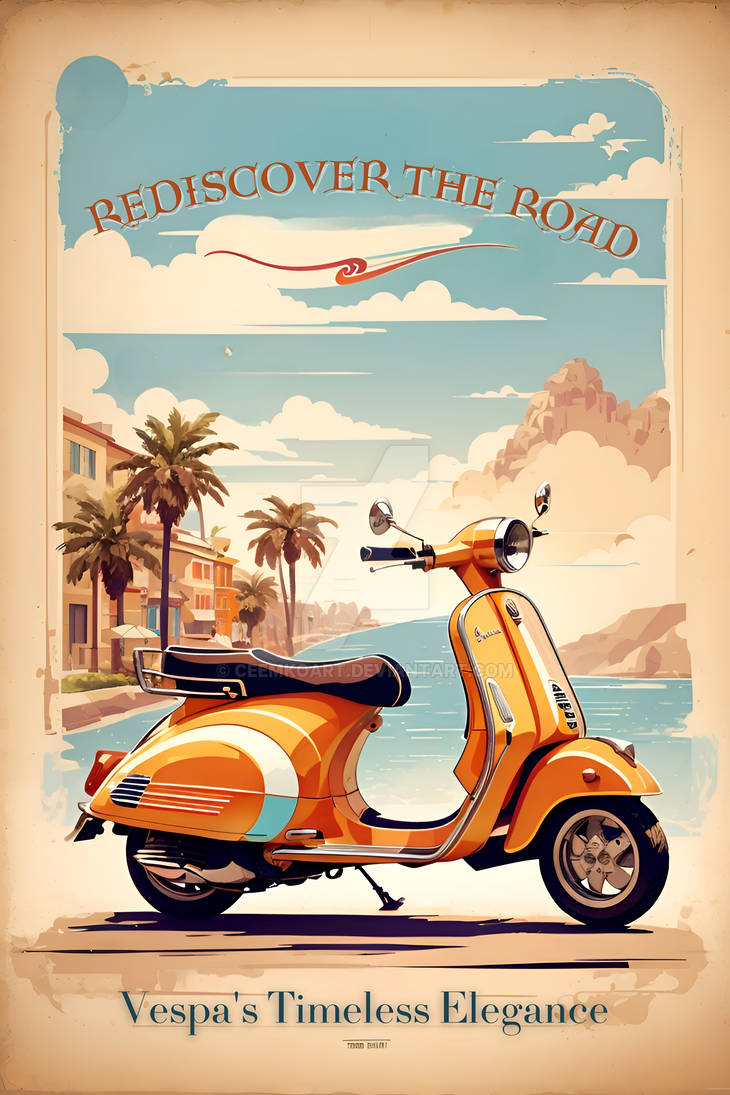 Rediscover the Road: Vespa's Timeless Elegance by CeemkoArt on DeviantArt