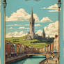 Dublin Vintage Retro Poster: Ireland's Charm