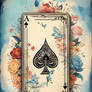 Ace of Spades Vintage Illustration