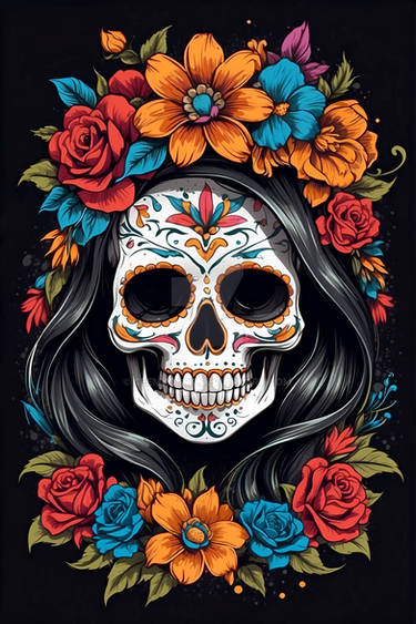 Mystical Allure:Catrina Calavera-Inspired Portrait