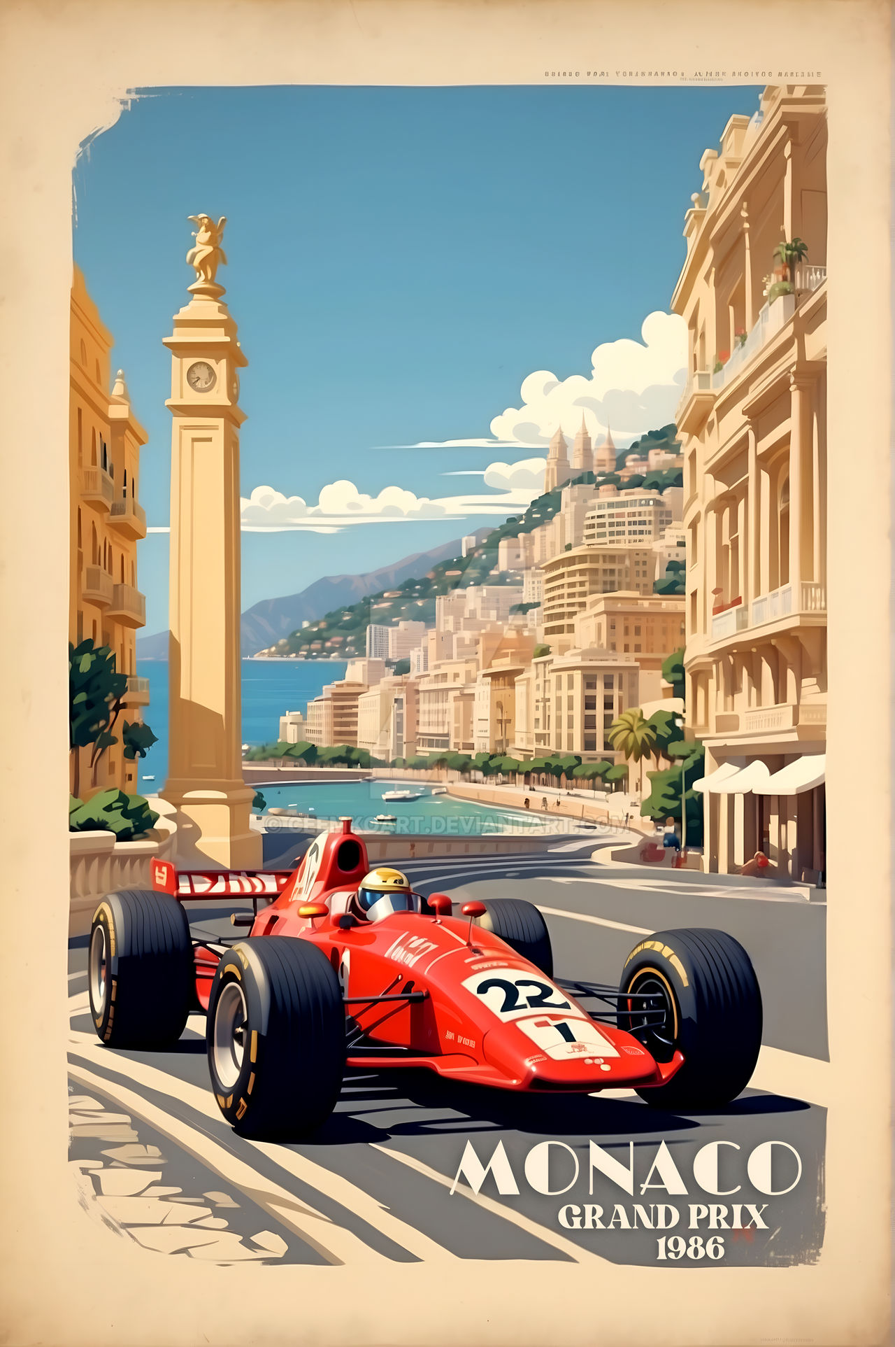Monaco Motorsport Revival: Vintage Racing Poster by CeemkoArt on DeviantArt
