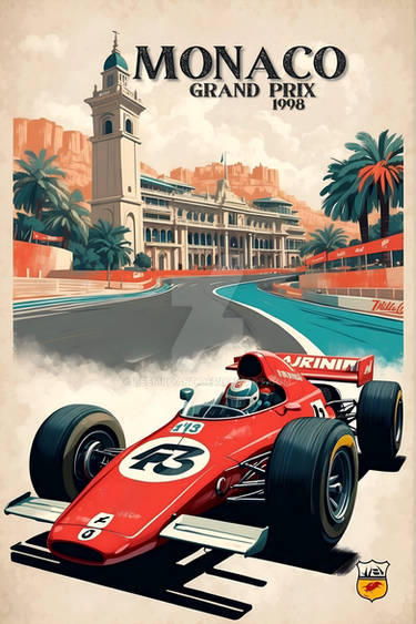 Monaco Grand Prix Poster: Racing Through Time