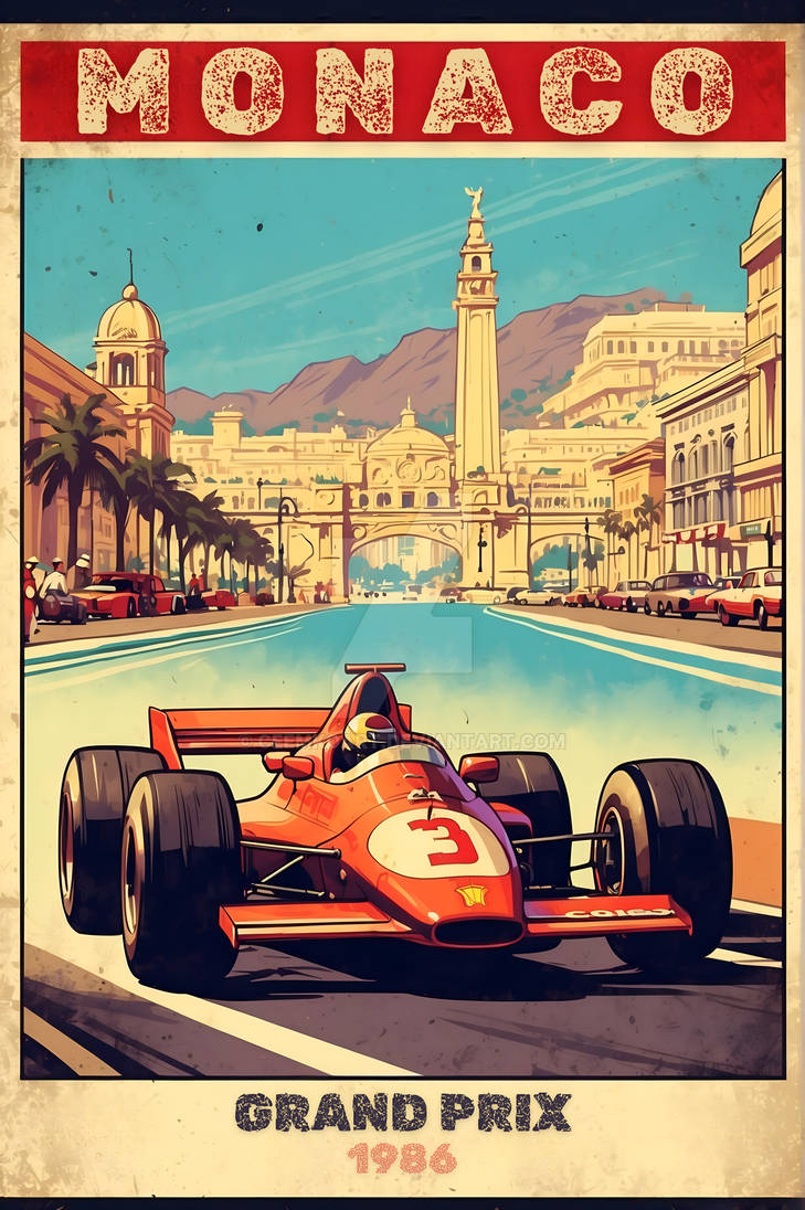 Monaco Grand Prix Nostalgia: Timeless Racing Art by CeemkoArt on DeviantArt