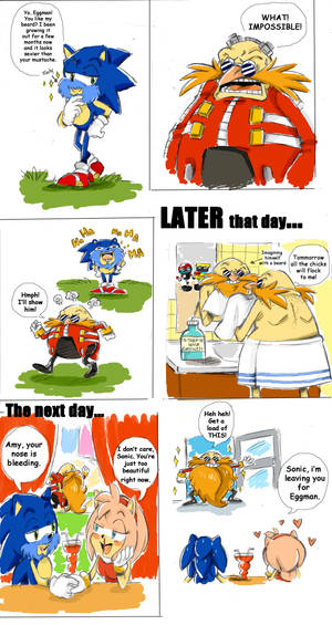 Eggman's reaction to Sonic's beard