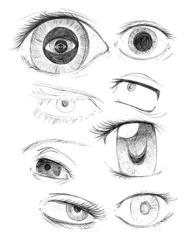 Anime Eyes Practice by saflam on DeviantArt