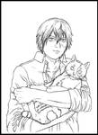 Shouto and a Kitty  LINES by Marvolo-san