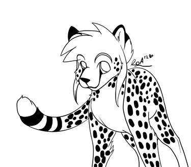 cheetah lineart