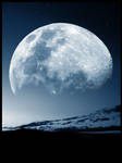 northern lights moon by ssilence