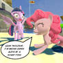 Pinkie Pie being eaten by a Deep-Cheep