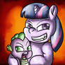 Evil Filly Twilight and Spike
