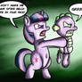 Twilight and Spike: Don't make me do it!