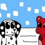 romantic snowfall