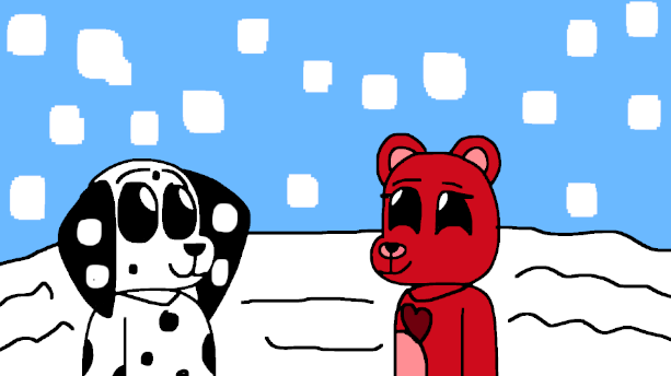 romantic snowfall