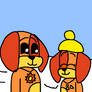 farther and Daughter in the snow