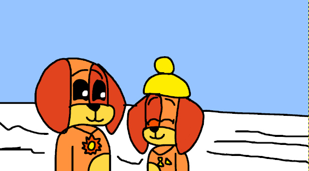 farther and Daughter in the snow