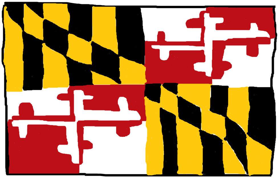 My Flag of Maryland Drawing