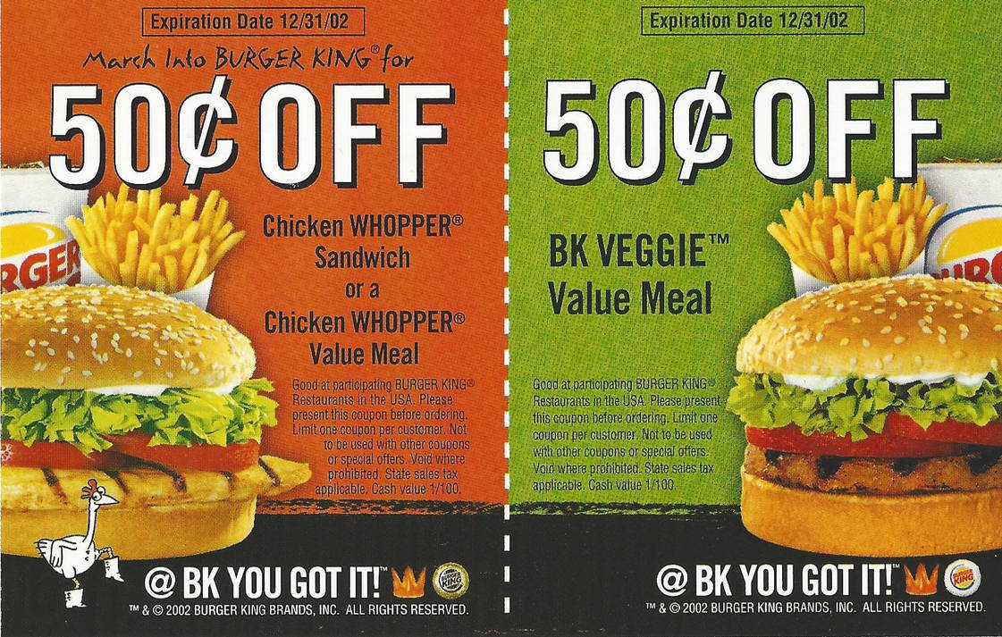 Old Expired 2002 Burger King Coupons by CuteCatsMaryland on ...