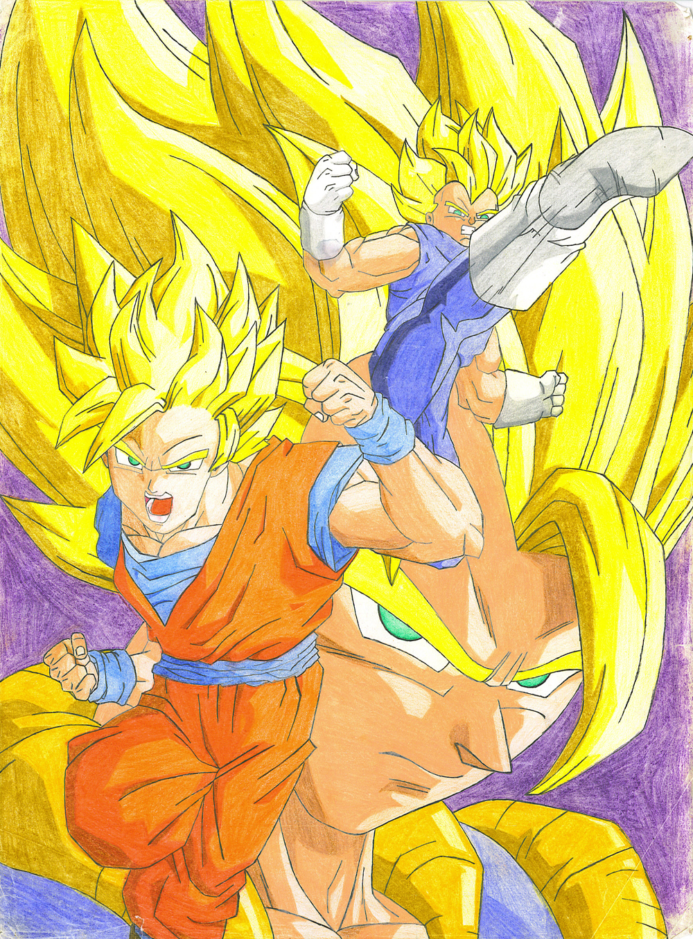 Goku, Vegeta, Vegito by Myakenshi on DeviantArt