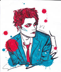 Gerard Way - Drawn with sharpies