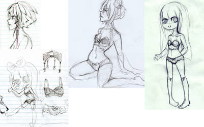 Lots of pantsu doodles