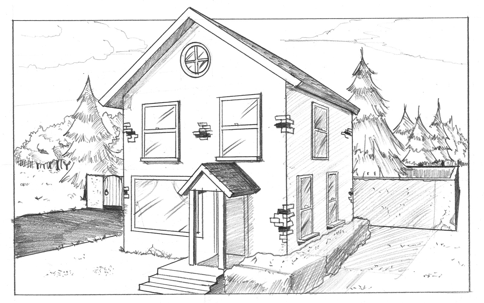 House in Two-Point Perspective