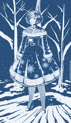 Kamiko - Snowflake Lolita Dress by AlbinoGrimby