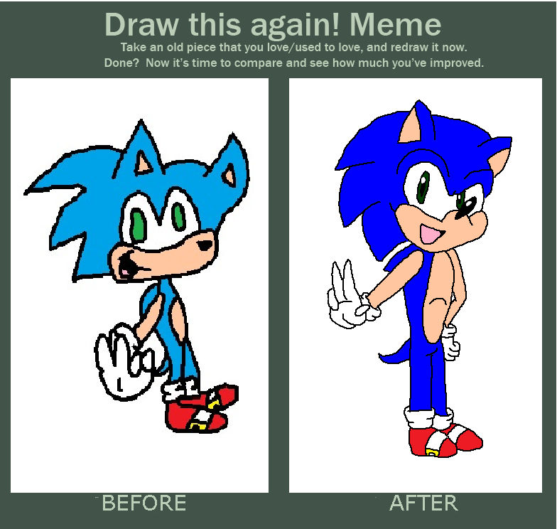 Draw This Again Meme (Sonic) by SonicFazbear15 on DeviantArt