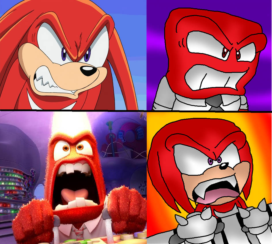 Knuckles Rage Sonic x Inside Out: Anger and Knuckles by KiratheMemeQueen on DeviantArt
