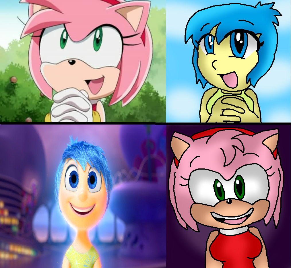 Sonic x Inside Out Joy and Amy by SonicFazbear15 on Sonic x Inside Out Joy and Amy by SonicFazbear15 on