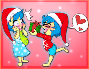XMAS CHIBI COUPLE YCH ~ CraigtheCrocodile