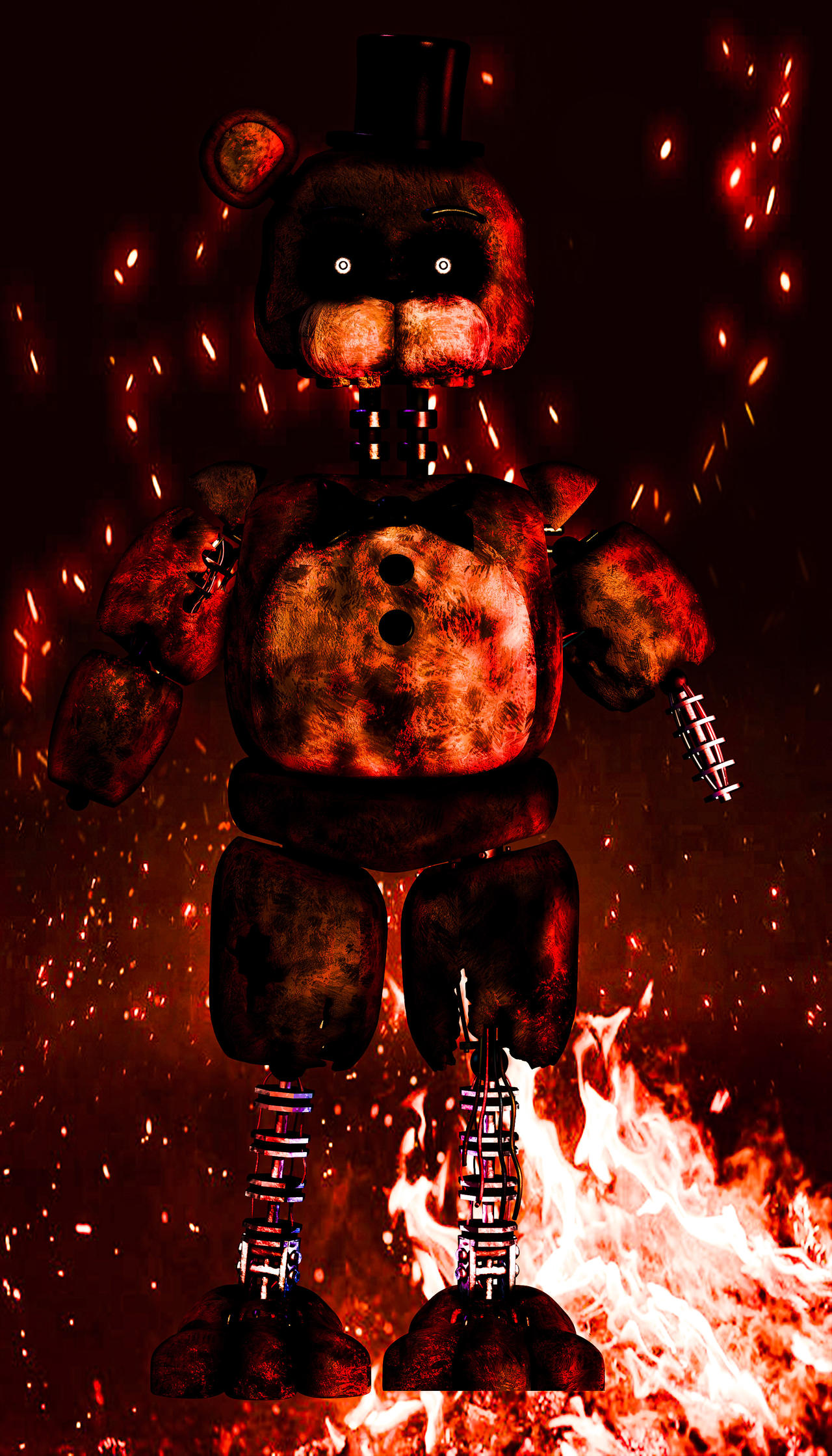 Ignited Freddy (W/Camera raw) by LeafGuardian on DeviantArt