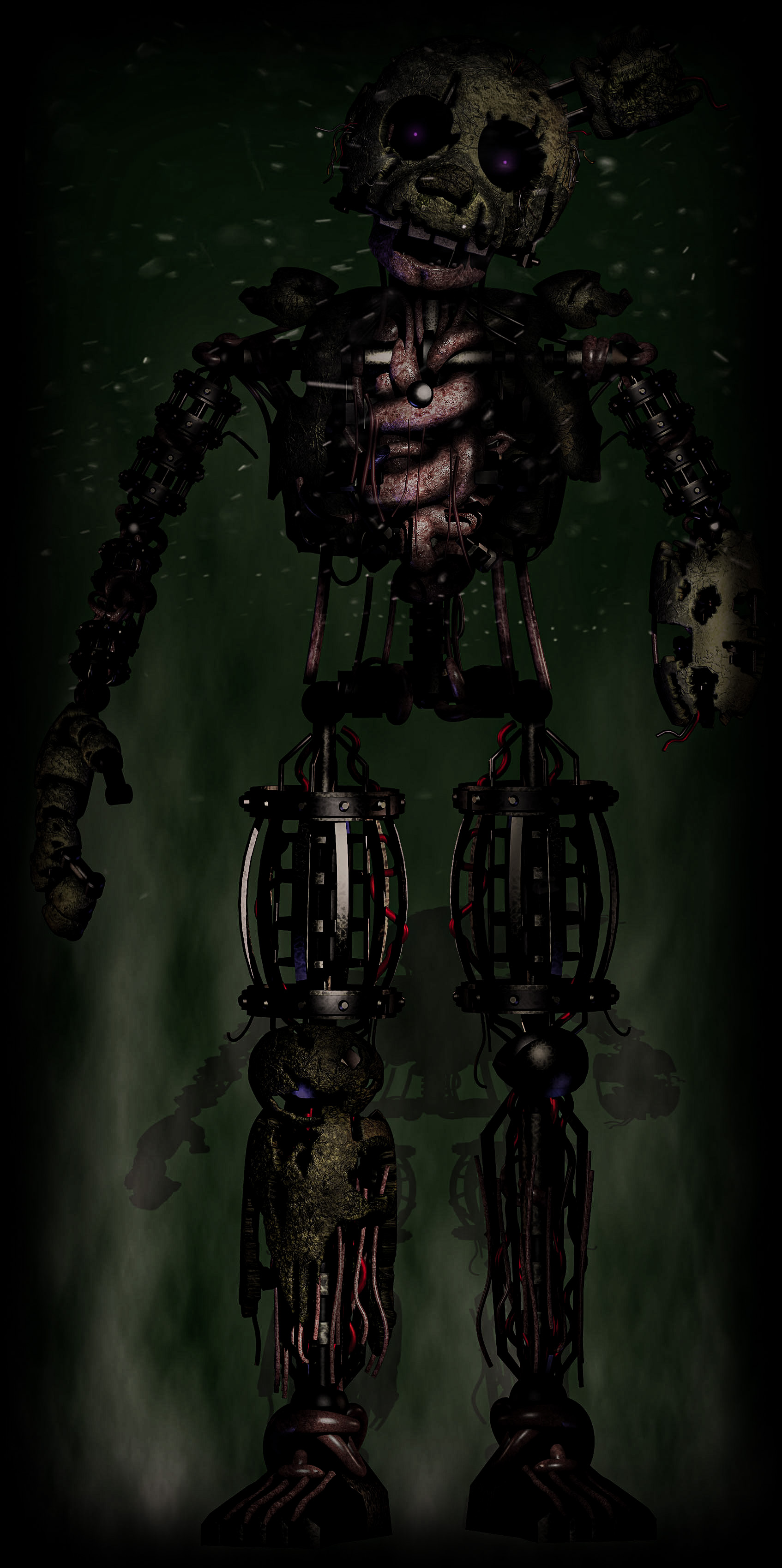 Ignited Springtrap by LeafGuardian on DeviantArt