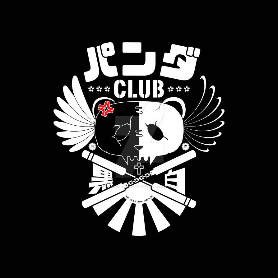 Panda Club Logo Design (White)