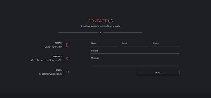 UI Element: Minimal Contact Form