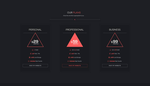 Freebie // UI Element: Minimal Pricing Table