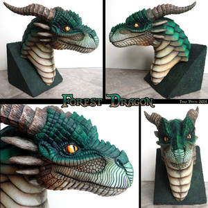 Forest Dragon Bust