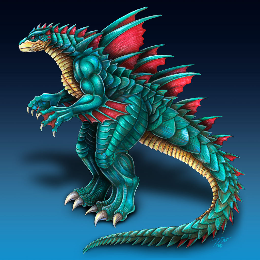 Aqua Kaiju by DragonosX on DeviantArt