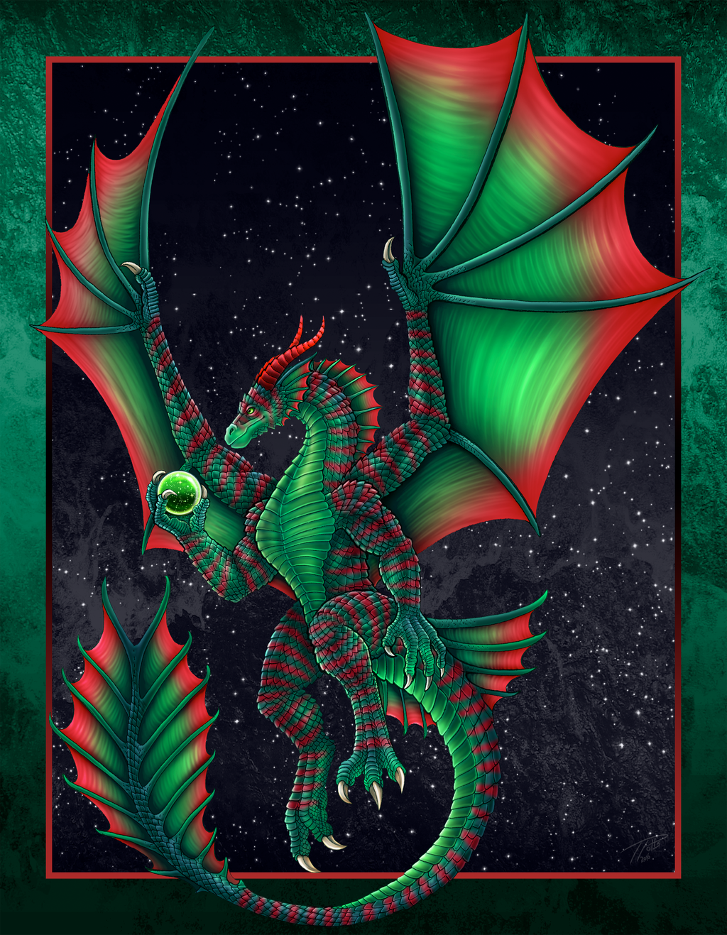 Christmas Dragon 2016 by DragonosX on DeviantArt