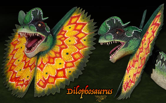 Dilophosaurus Bust
