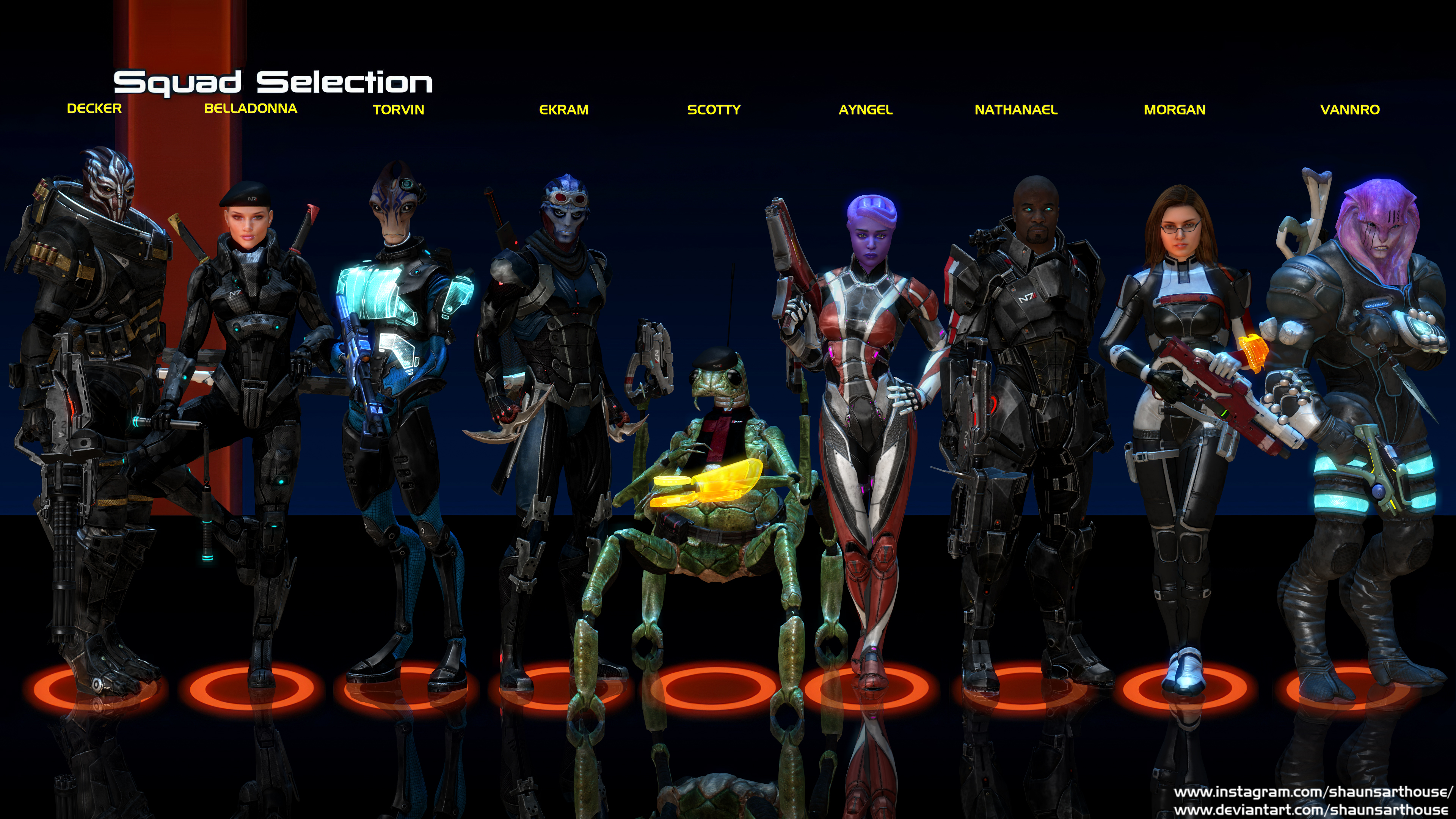 Mass Effect Occitania - Paragon Squad Select