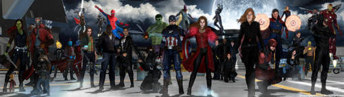 Avengers MCU - Dual Screen Wallpaper by ShaunsArtHouse