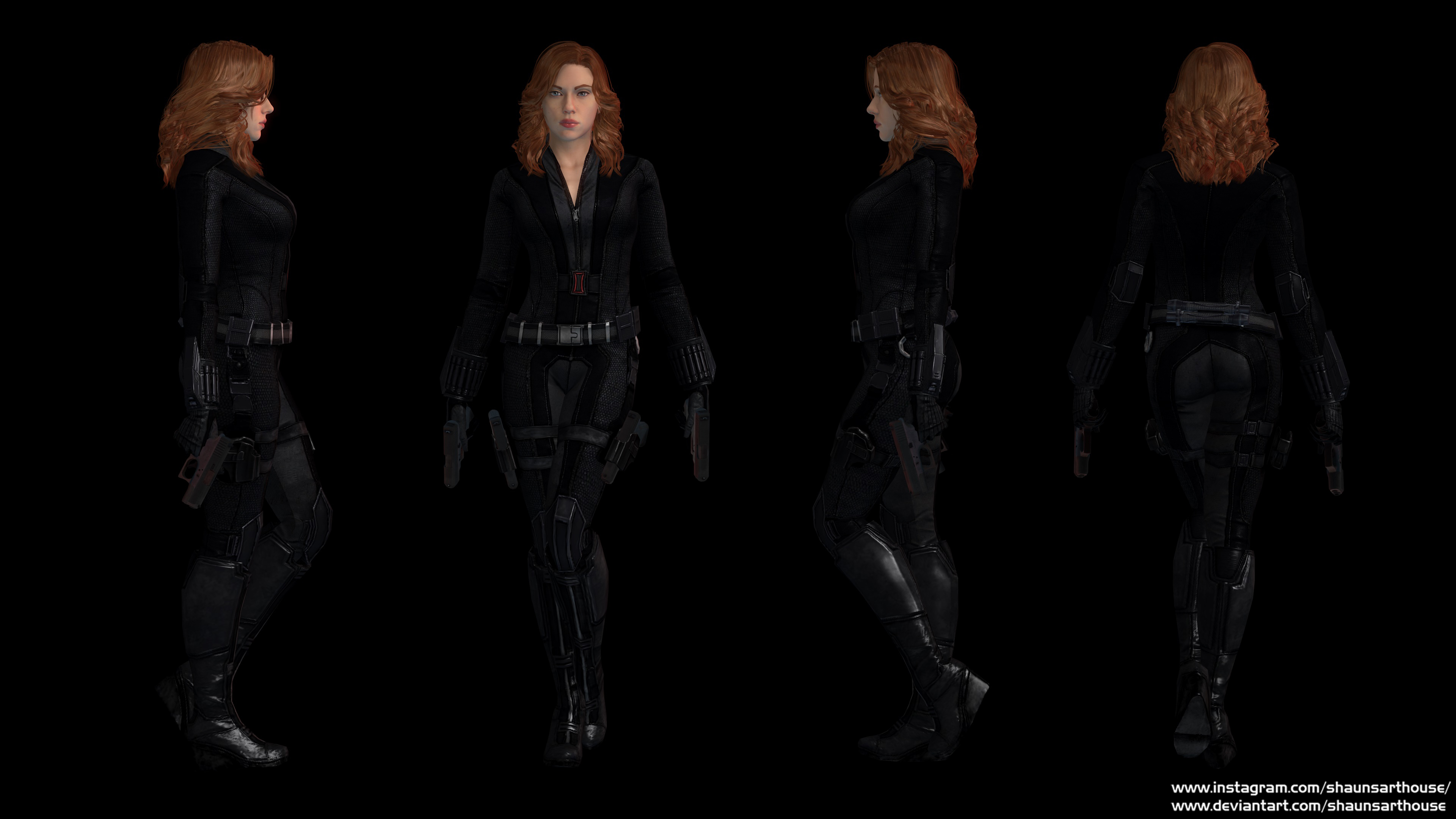 Scarlett Johansson Black Widow CW custom 3D model