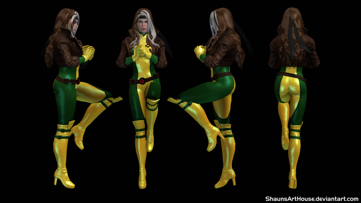 Marvel Rouge 3d Model X-Men Rogue 90's Custom 3D model by ShaunsArtHouse on DeviantArt