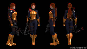 G.I.Joe Scarlett O'Hara custom 3D model