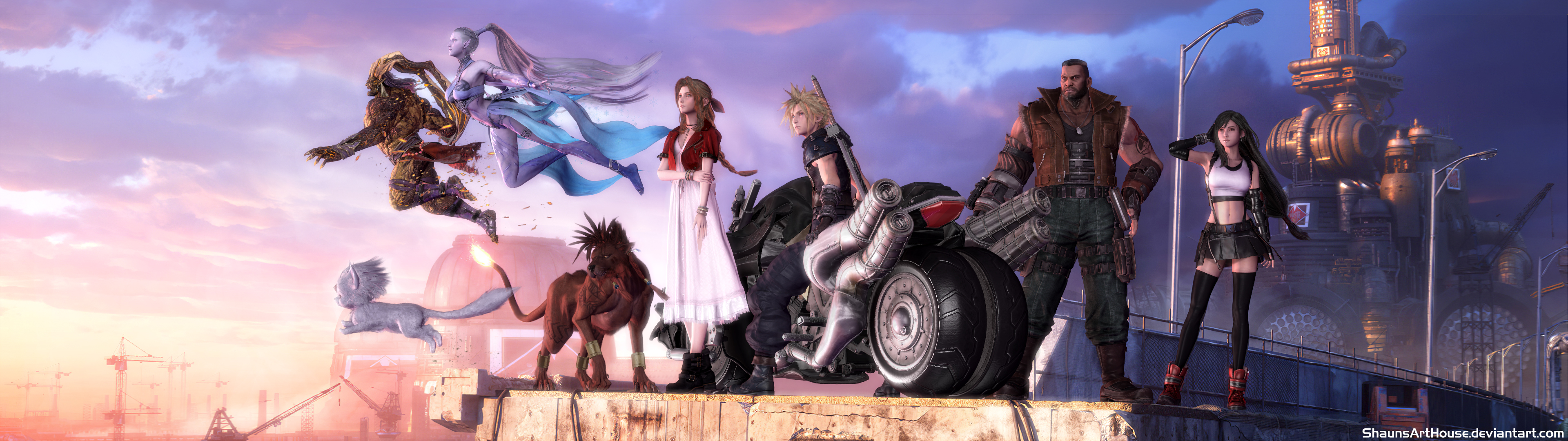 Final Fantasy 7 Remake Dual Screen Wallpaper By Shaunsarthouse On Deviantart