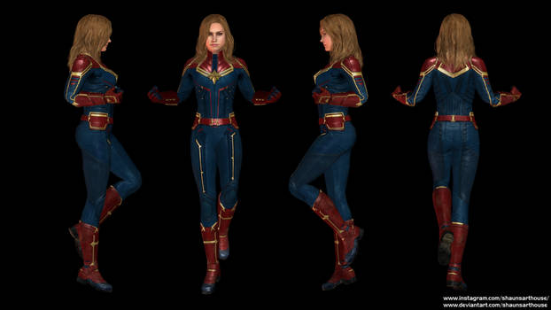 Captain Marvel - Brie Larson custom 3D model