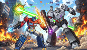 Optimus Prime VS Megatron - Battle For Earth